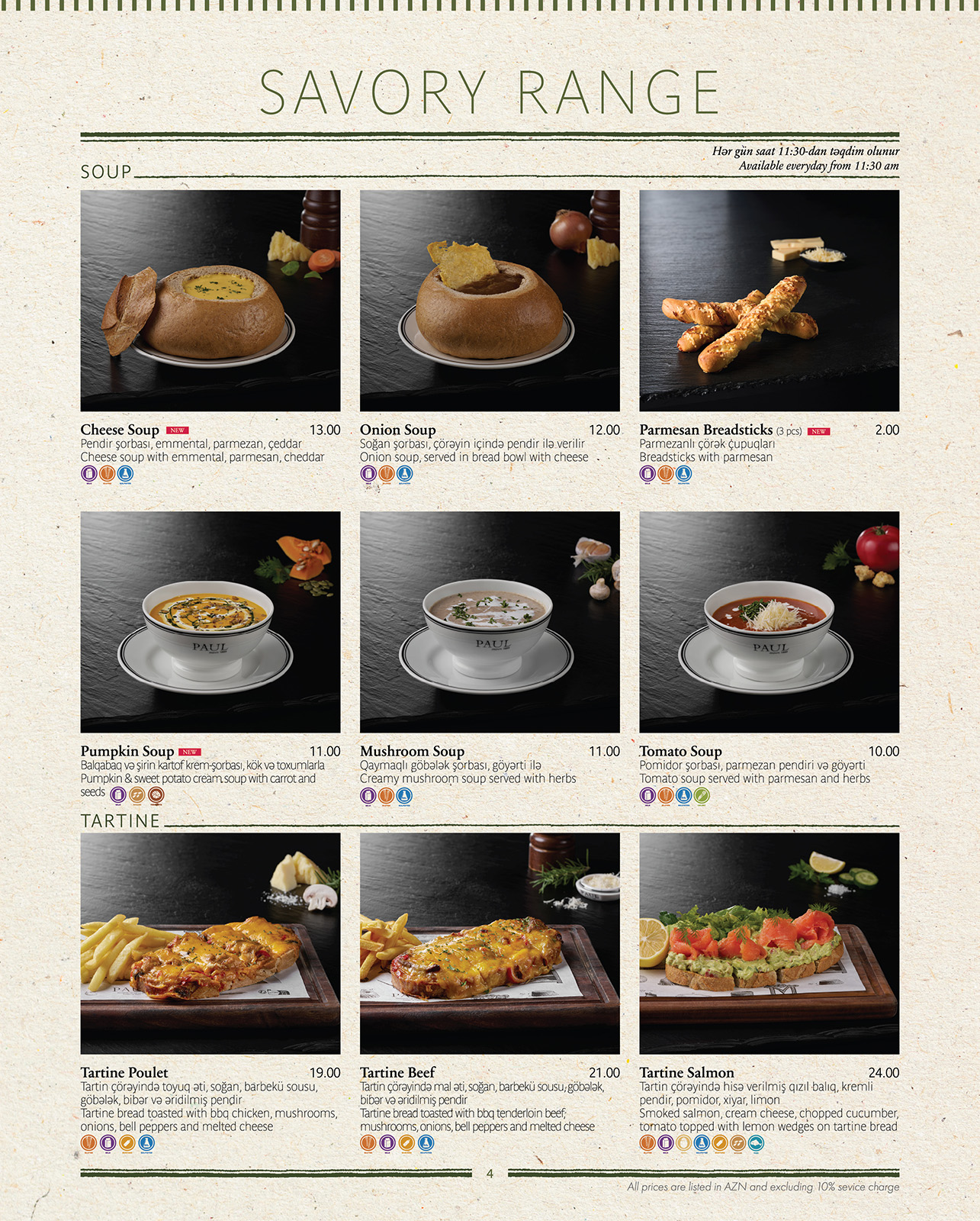 Menu page 5