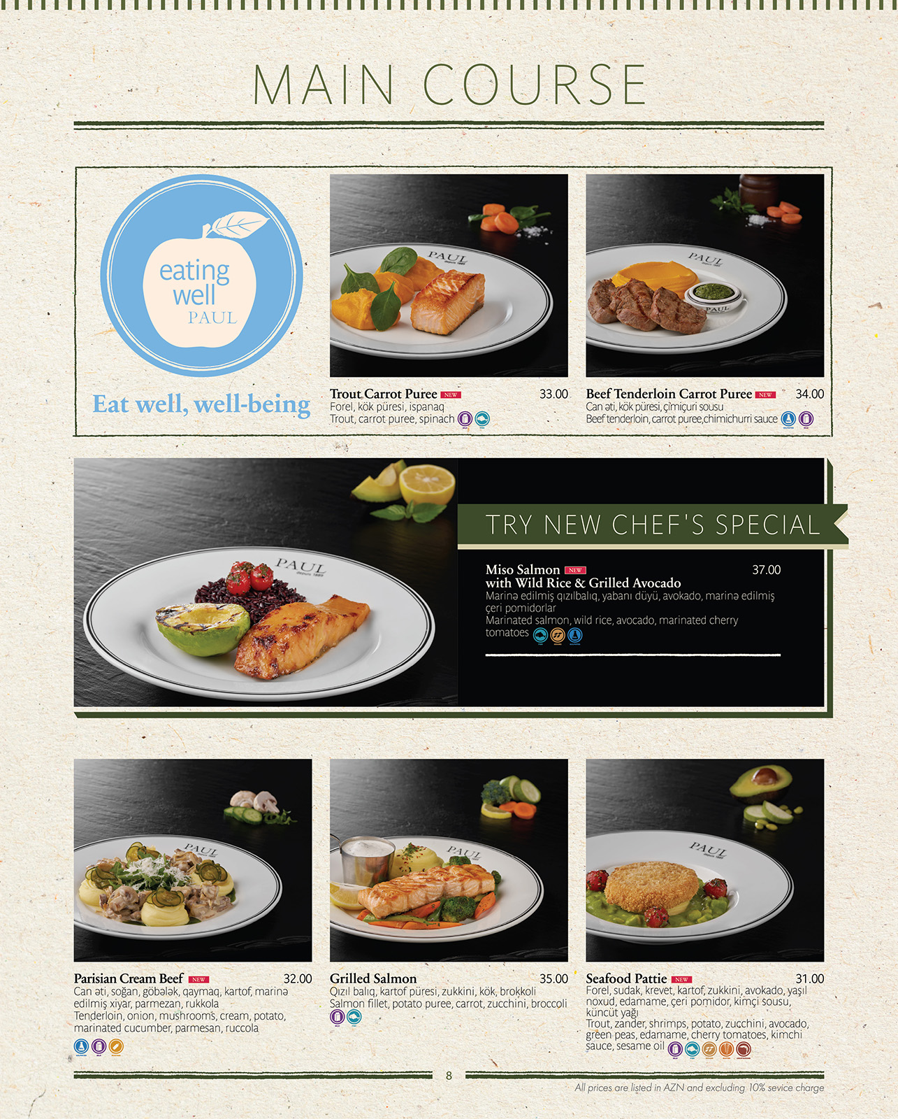 Menu page 9